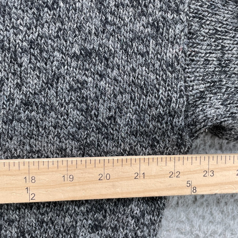 Vintage Eddie Bauer Sweater Men Large Gray Wool Blend Pullover Mock Neck Outdoor - Picture 6 of 9